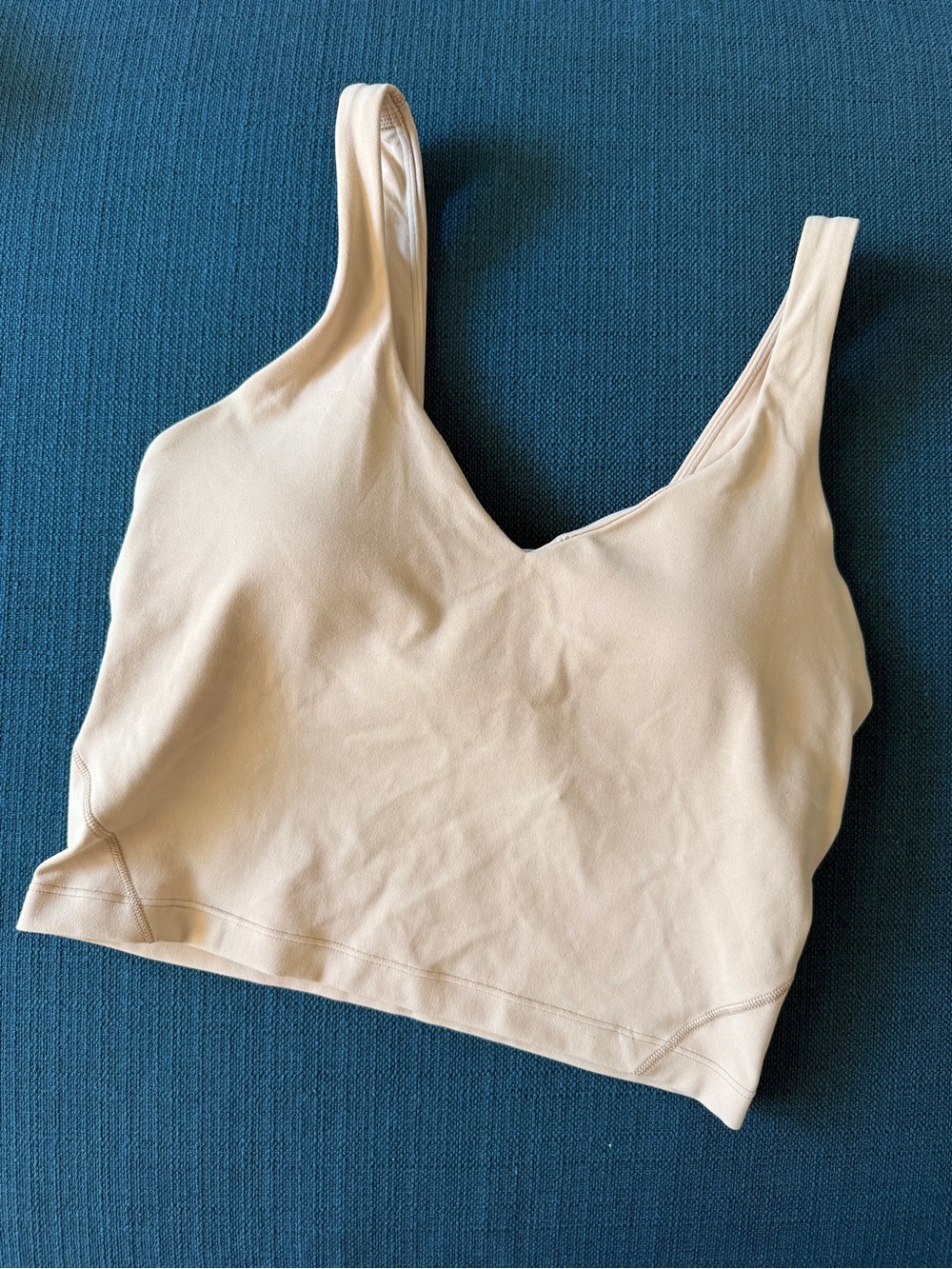 Lululemon Align Tank Top V-Neck Sports Bra / Bralette in nude color